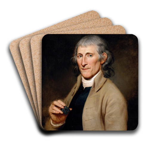 Francis Bailey by Charles Willson Peale Art Drink Coaster set