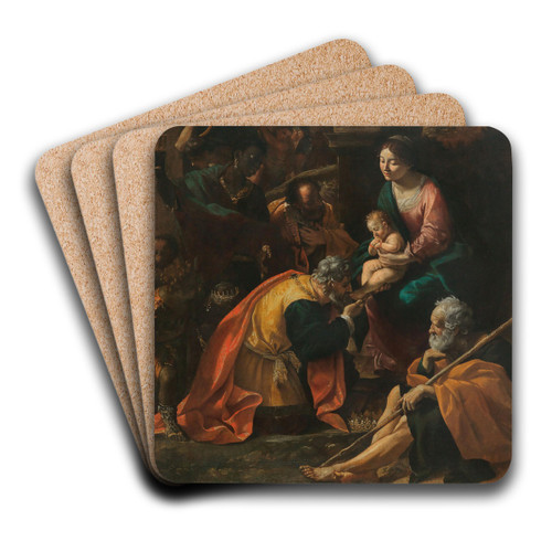 The Adoration of the Magi by Giovanni Lanfranco Art Drink Coaster set