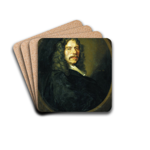 Portrait of Nicolaus Ruland by Johann Heinrich Roos Drink Coasters - set of 4