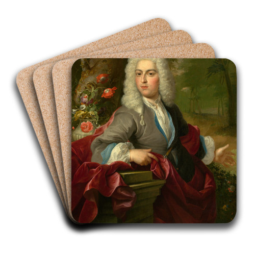 Portrait of a Man by Circle of Arnold Boonen Art Drink Coaster set
