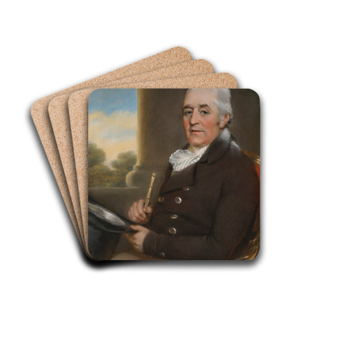 Portrait of Samuel Buck(1745-1806) of Ulley & Carnaby by John Russell Drink Coasters - set of 4
