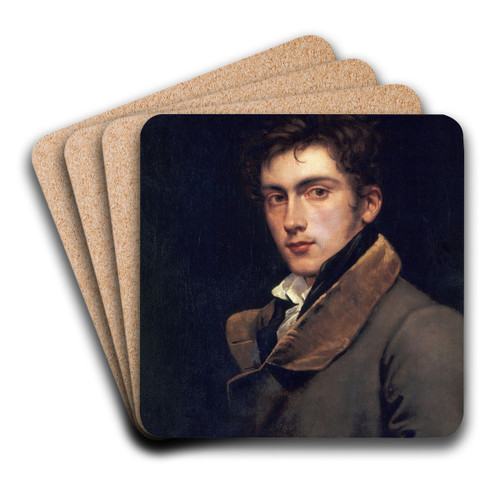 Self-portrait by Carl Joseph Begas Art Drink Coaster set Self-portrait by Carl Joseph Begas Art Drink Coaster set