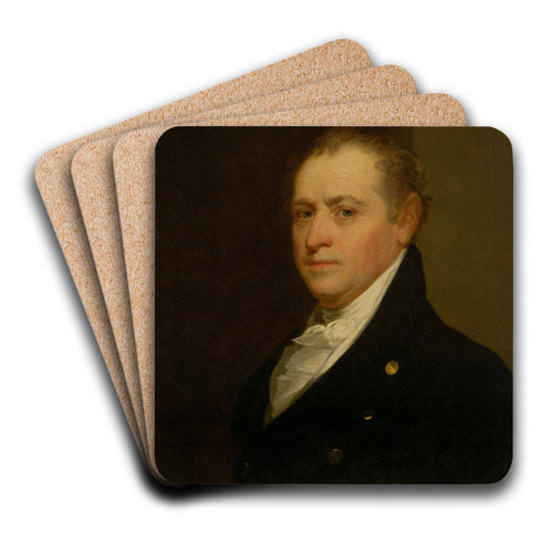 Oliver Wolcott, Jr. by John Vanderlyn Art Drink Coaster set