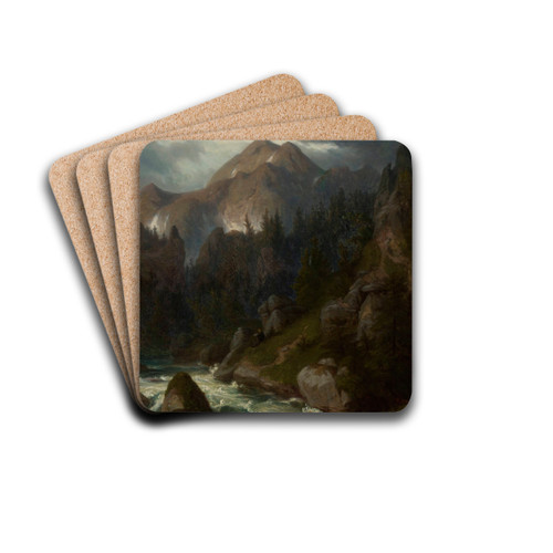 Mount Pyszna in the Tatra Mountains by Alfred Schoupp Drink Coasters - set of 4