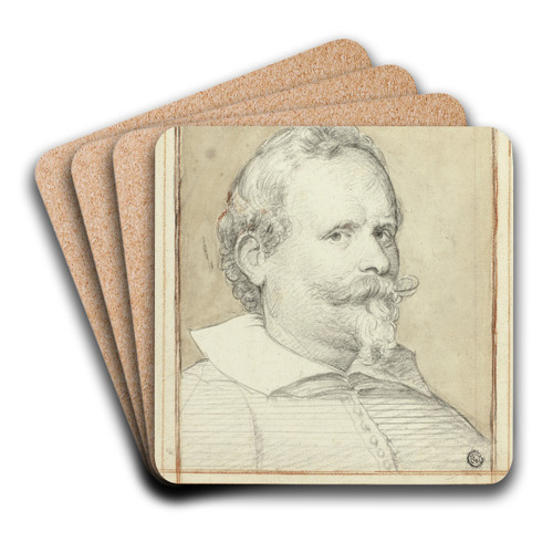 Cornelis de Vos by Follower of Anthony van Dyck Art Drink Coaster set Cornelis de Vos by Follower of Anthony van Dyck Art Drink Coaster set