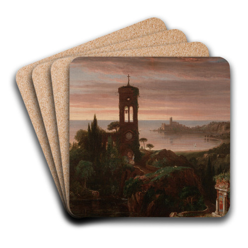 The VesperHymn by Thomas Cole Art Drink Coaster set
