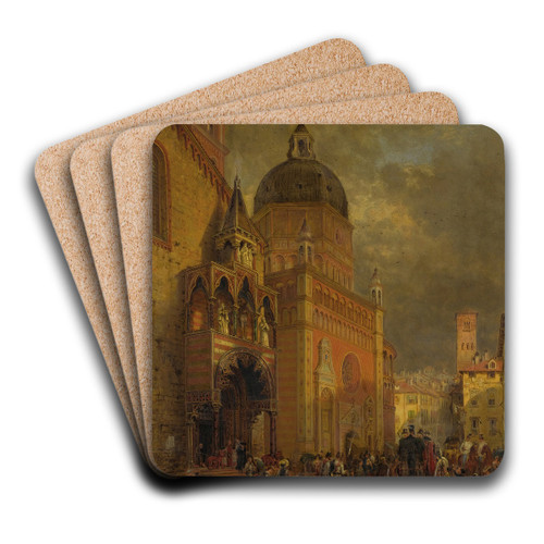 Village Square by Edward Lamson Henry Art Drink Coaster set