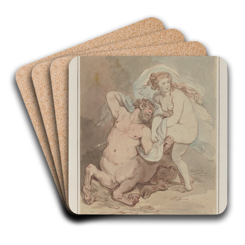 The wounded centaur by Thomas Rowlandson Art Drink Coaster set