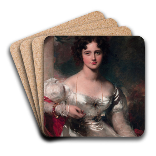 Portrait of Miss Rosamond Croker by Sir Thomas Lawrence Art Drink Coaster set