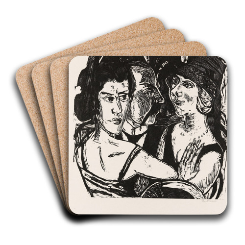 Gruppenbildnis Edenbar by Max Beckmann Art Drink Coaster set