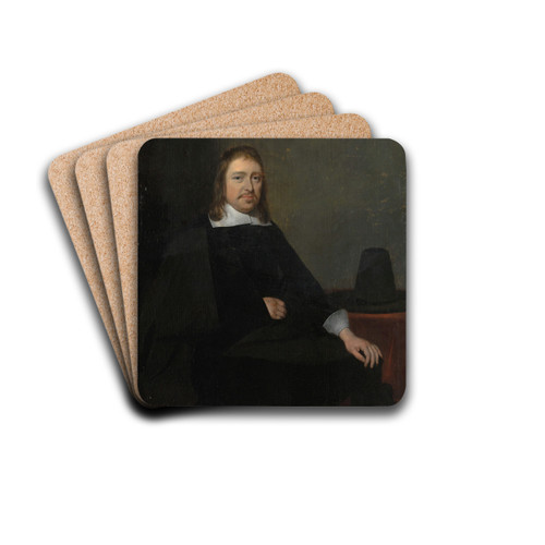 Portrait of a Seated Man by Gerard ter Borch Drink Coasters - set of 4