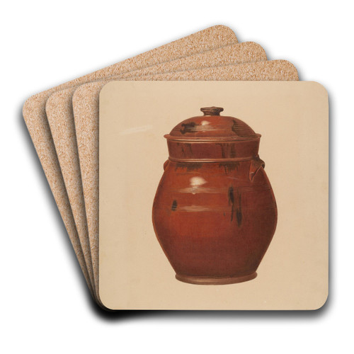 Jar with Cover by Alvin Shiren Art Drink Coaster set Jar with Cover by Alvin Shiren Art Drink Coaster set