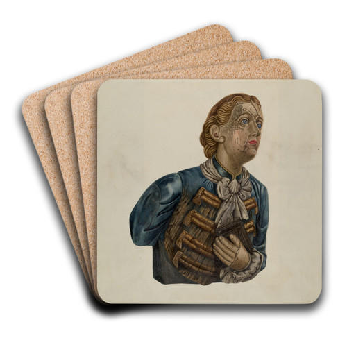Figurehead from Bark George by Mary E. Humes Art Drink Coaster set