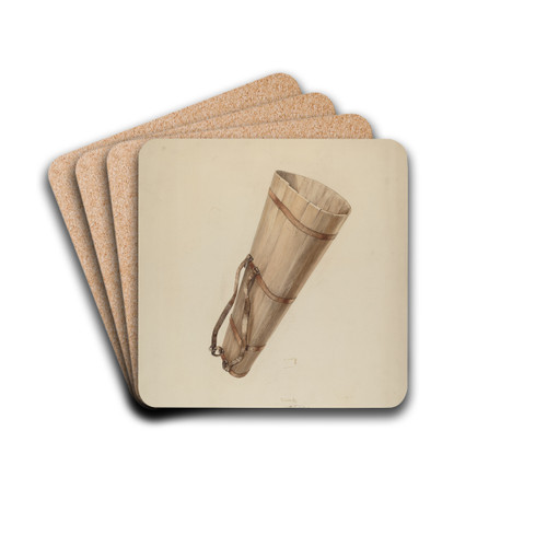 Vinyard Basket by Kurt Melzer Drink Coasters - set of 4