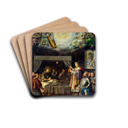 The Last Communion Of Saint Bonaventure by Jos Jurez Drink Coasters - set of 4