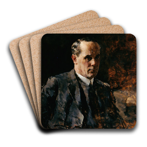 Selbstbildnis by Fritz Rojka Art Drink Coaster set