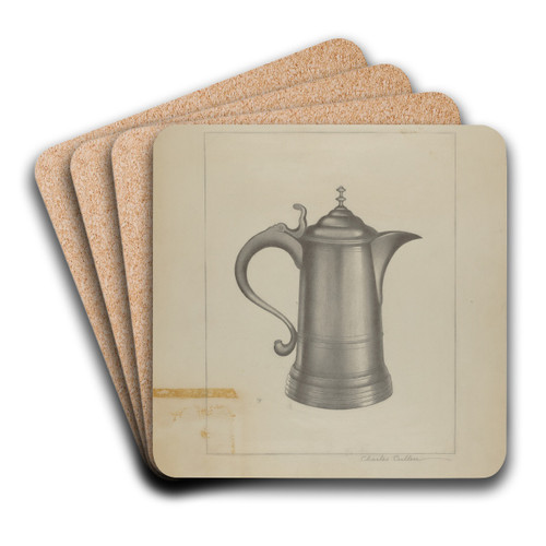 Pewter Flagon by Charles Cullen Art Drink Coaster set
