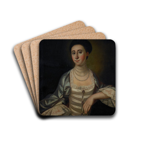 Portrait of Marcy Olney by Jeremiah Theus Drink Coasters - set of 4