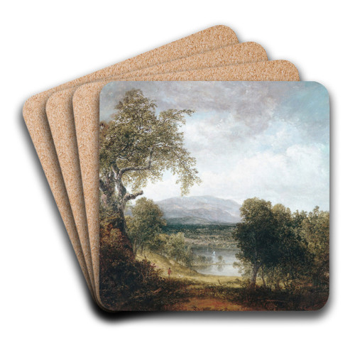 A River Glimpse by Thomas Doughty Art Drink Coaster set