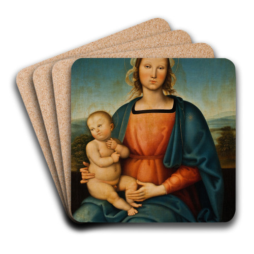 The Virgin And Child by Ditlev Blunck Art Drink Coaster set