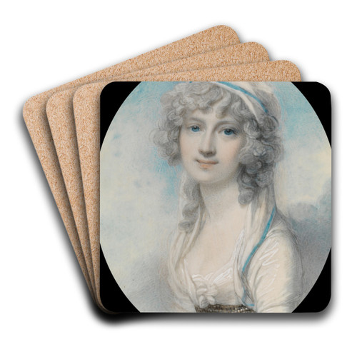 Portrait of a Young Lady by Richard Cosway Art Drink Coaster set