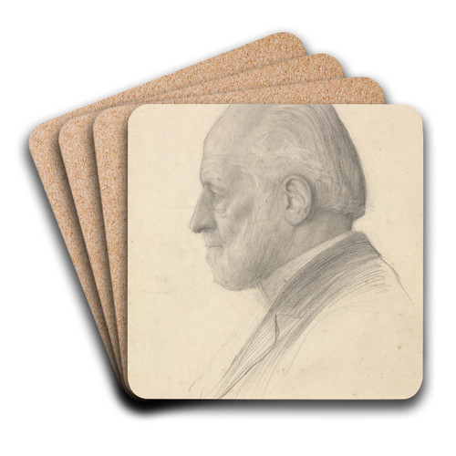 Portrait of an Elderly Gentleman by James Havard Thomas Art Drink Coaster set