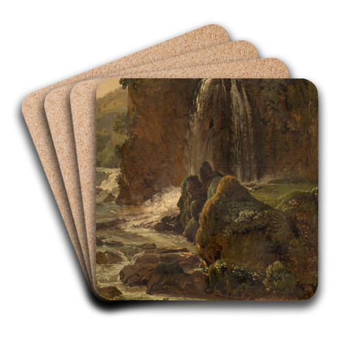 Waterfall at Tivoli by Simon Denis Art Drink Coaster set Waterfall at Tivoli by Simon Denis Art Drink Coaster set
