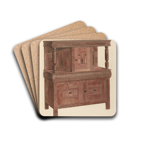 Court Cupboard by Leo Drozdoff Drink Coasters - set of 4