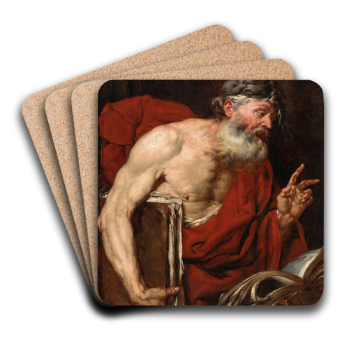 A Philosopher by Giovanni Battista Langetti Art Drink Coaster set
