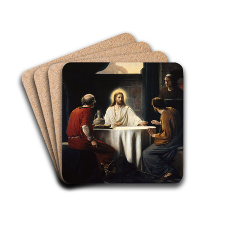 Supper at Emaus by Carl Bloch Drink Coasters - set of 4