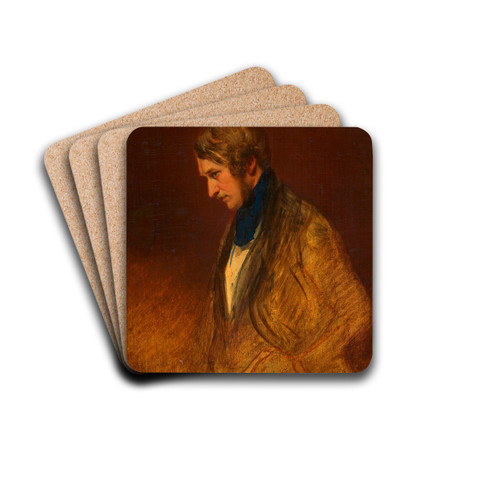 Selbstbildnis Josef Danhauser by Josef Danhauser Drink Coasters - set of 4