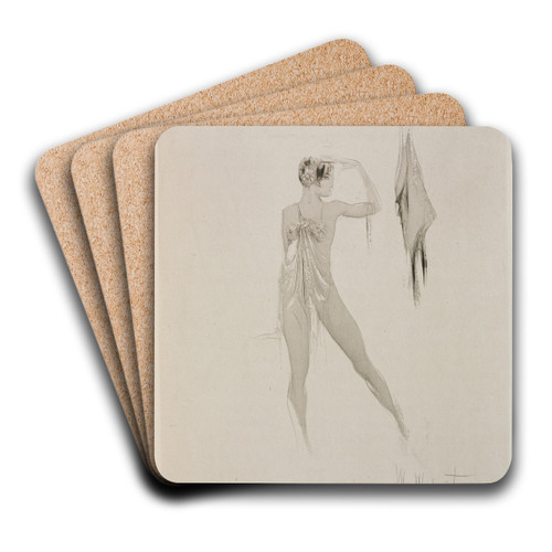 Herodias: Page 47, Her feet stepped one before the other by William Walcot Art Drink Coaster set
