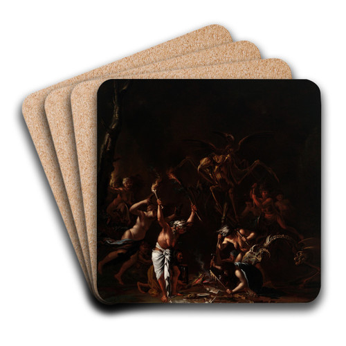 The Witches' Sabbath by Salvator Rosa Art Drink Coaster set