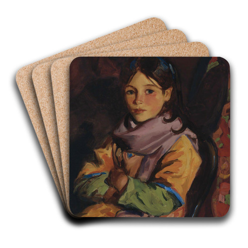 Mary Agnes by Robert Henri Art Drink Coaster set