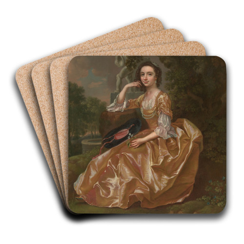 Mrs. Mary Chauncey by Francis Hayman Art Drink Coaster set
