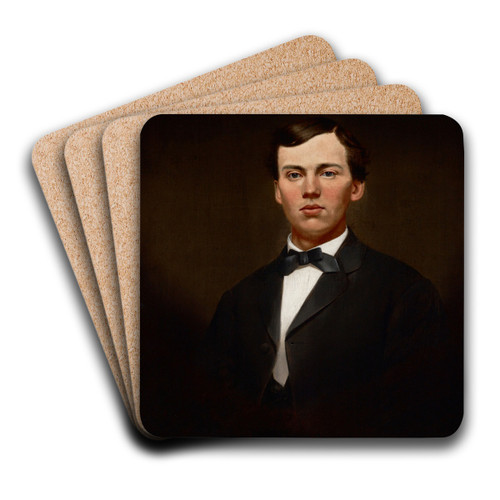 Portrait Of William Gurley Munson by William Merritt Chase Art Drink Coaster set Portrait Of William Gurley Munson by William Merritt Chase Art Drink Coaster set