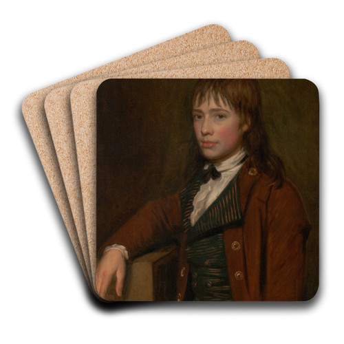 Thomas Abraham Of Gurrington, Devon by John Opie Art Drink Coaster set Thomas Abraham Of Gurrington, Devon by John Opie Art Drink Coaster set