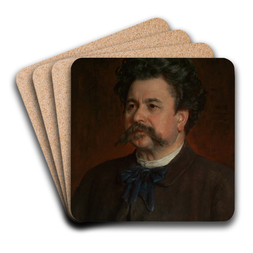 Bildnis des Malers Albert Obermller by Wilhelm Fssli Art Drink Coaster set