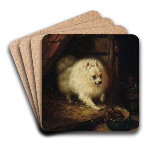 An Unwelcome Intruder by Henritte Ronner-Knip Art Drink Coaster set An Unwelcome Intruder by Henritte Ronner-Knip Art Drink Coaster set