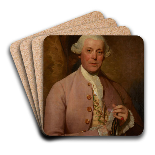 Portrait of Henry Lambert by Gilbert Stuart Art Drink Coaster set