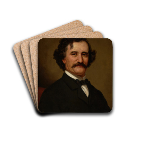 Portrait of a Man by Theodore Clement Steele Drink Coasters - set of 4