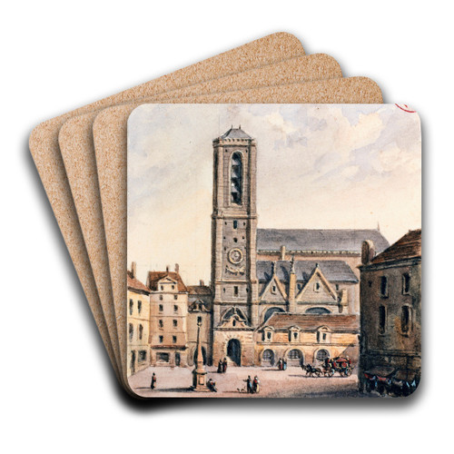 Faade d'glise by Auguste-Sbastien Bnard Art Drink Coaster set