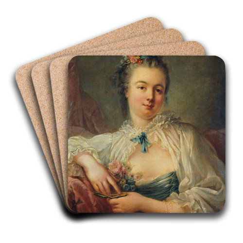 Portrait prsum de Jeanne-Elisabeth-Victoire Deshays, pouse de l'artiste by Jean-Baptiste Deshays Art Drink Coaster set Portrait prsum de Jeanne-Elisabeth-Victoire Deshays, pouse de l'artiste by Jean-Baptiste Deshays Art Drink Coaster set