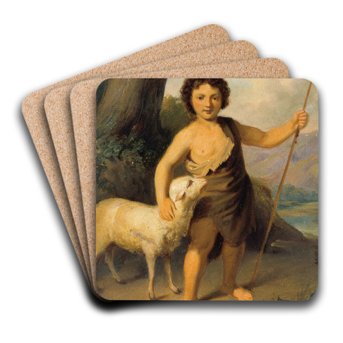 John The Baptist As A Child by Friedrich Hasslwander Art Drink Coaster set
