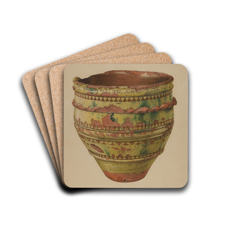 Pa. German Jardiniere by Giacinto Capelli Drink Coasters - set of 4