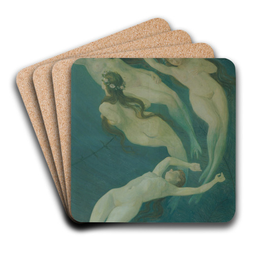 Wassernixen by Josef Wawra Art Drink Coaster set