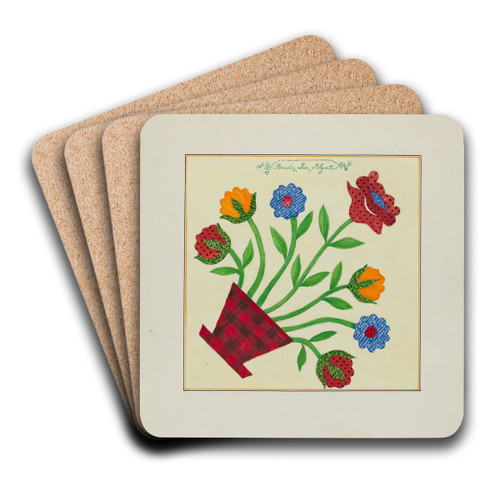 Pieced Autograph Quilt (1 Square) by Cornelius Christoffels and Margaret Linsley Art Drink Coaster set Pieced Autograph Quilt (1 Square) by Cornelius Christoffels and Margaret Linsley Art Drink Coaster set