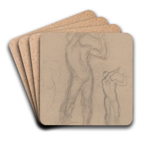 Sketches of male nude for the painting 'Martyrdom of St. Matthias' by Jzef Simmler Art Drink Coaster set Sketches of male nude for the painting 'Martyrdom of St. Matthias' by Jzef Simmler Art Drink Coaster set