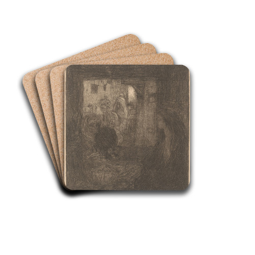 Twee gesluierde vrouwen by Marius Bauer Drink Coasters - set of 4