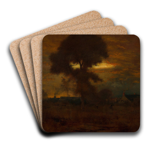 Afterglow by George Inness Art Drink Coaster set